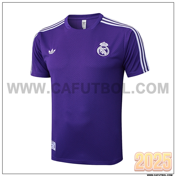 Camiseta Entrenamiento Real Madrid Violeta/Blanco 2025 2026