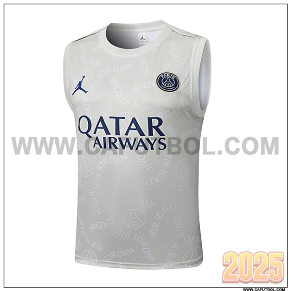 Chalecos De Futbol PSG Gris Claro 2025 2026