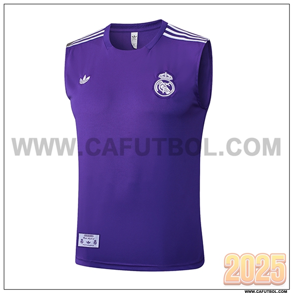 Chalecos De Futbol Real Madrid Violeta/Blanco 2025 2026