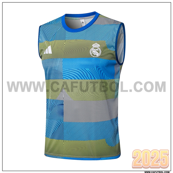 Chalecos De Futbol Real Madrid Azul/Verde 2025 2026