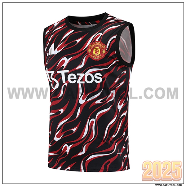 Chalecos De Futbol Manchester United Rojo/Negro 2025 2026