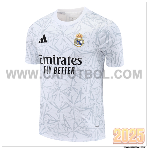 Camiseta Entrenamiento Real Madrid Blanco 2025 2026