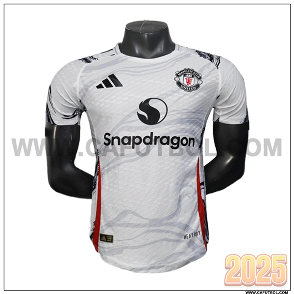 Camiseta Entrenamiento Manchester United Blanco/Negro/Rojo 2025 2026
