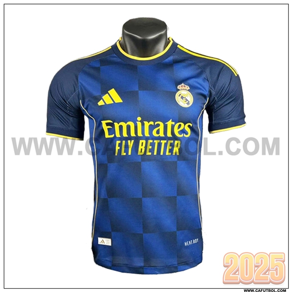 Camiseta Entrenamiento Real Madrid Azul/Amarillo 2025 2026