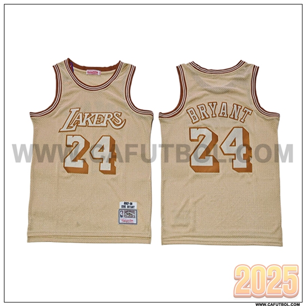 Camisetas NBA Los Angeles Lakers (BRYANT #24) 2025/26 Amarillo/Naranja