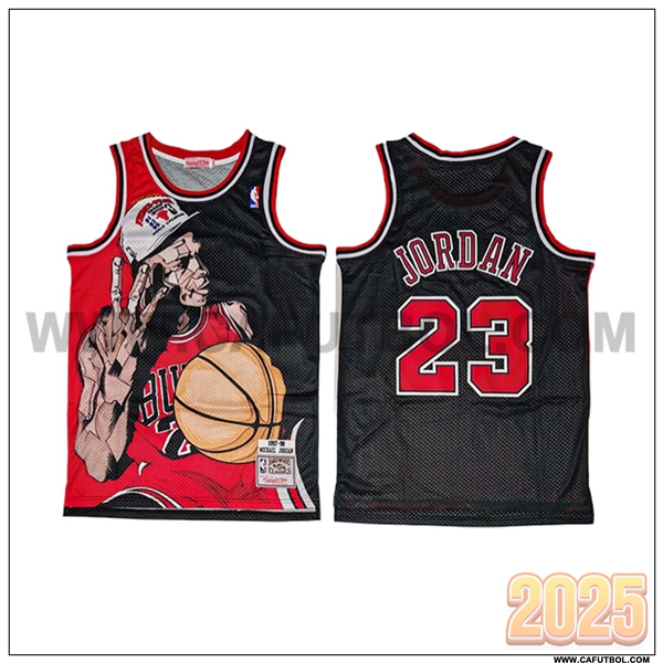 Camisetas NBA Chicago Bulls (JORDAN #23) 2025/26 Negro/Rojo