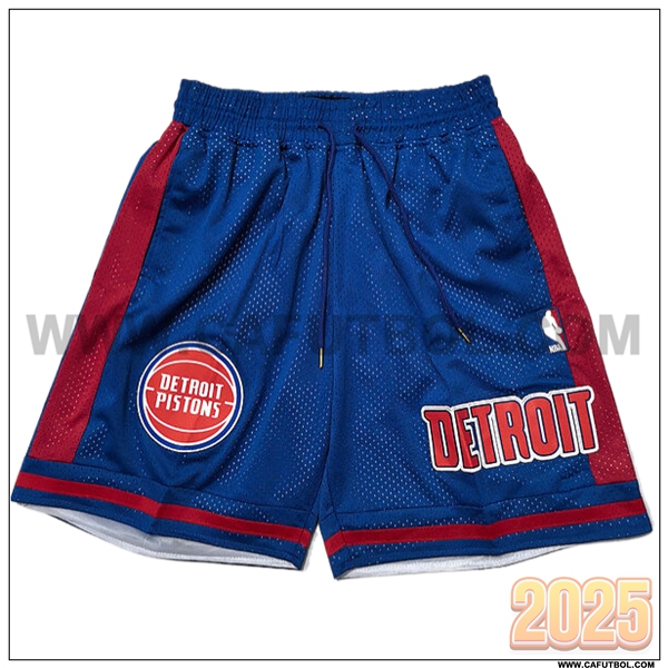 Cortos NBA Detroit Pistons 2025/26 Azul/Rojo