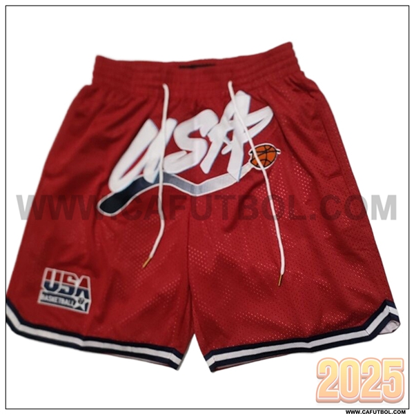 Cortos NBA USA 2025/26 Rojo -03