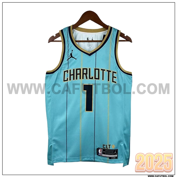 Camisetas NBA Charlotte Hornets (BALL #1) 2025/26 Azul/Negro