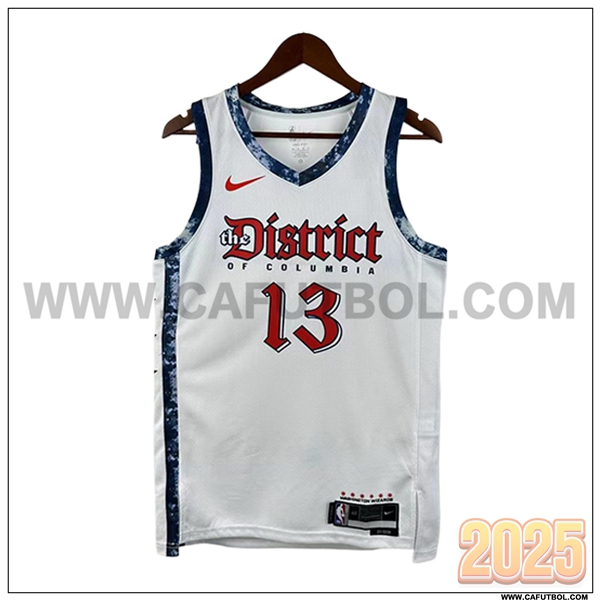 Camisetas NBA Washington Wizards (POOLE #13) 2025/26 Blanco/Azul