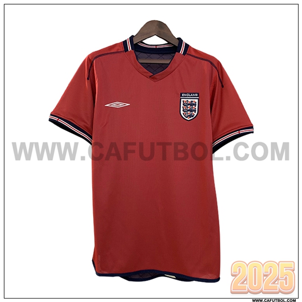 Segunda Camiseta de Inglaterra Retro Rojo 2002