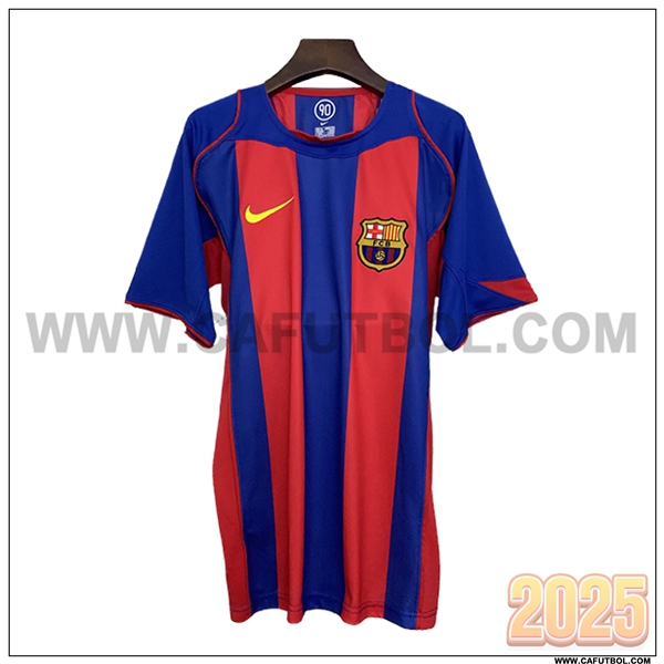 Primera Camiseta de FC Barcelona Retro Azul/Rojo 2004/2005
