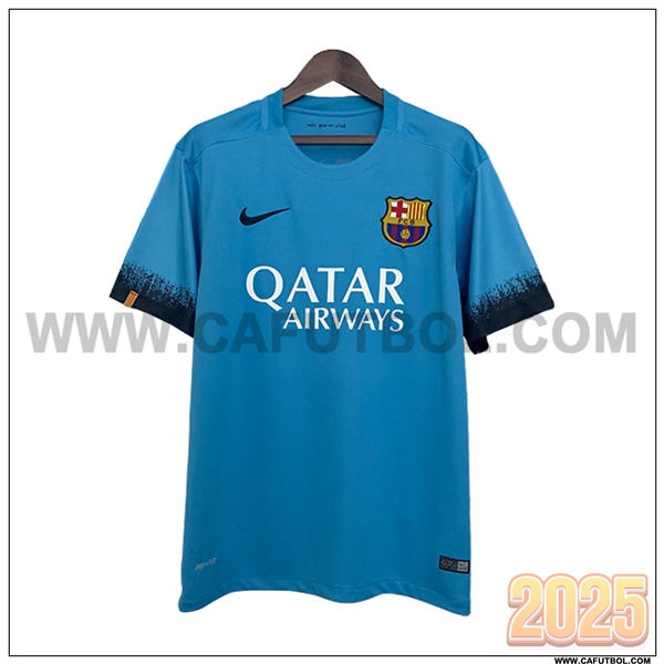 Tercero Camiseta de FC Barcelona Retro Azul 2015/2016