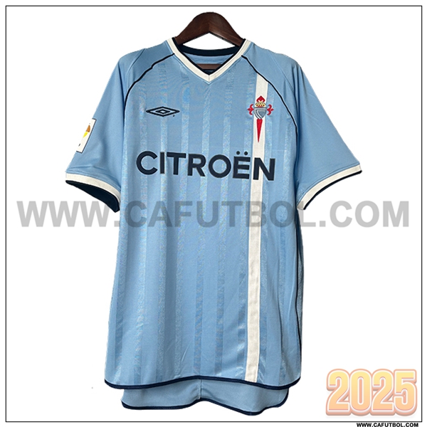 Primera Camiseta de Celta Vigo Retro Azul Claro 2001/2002