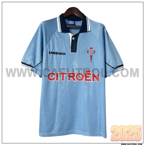 Primera Camiseta de Celta Vigo Retro Azul Claro 1997/1999