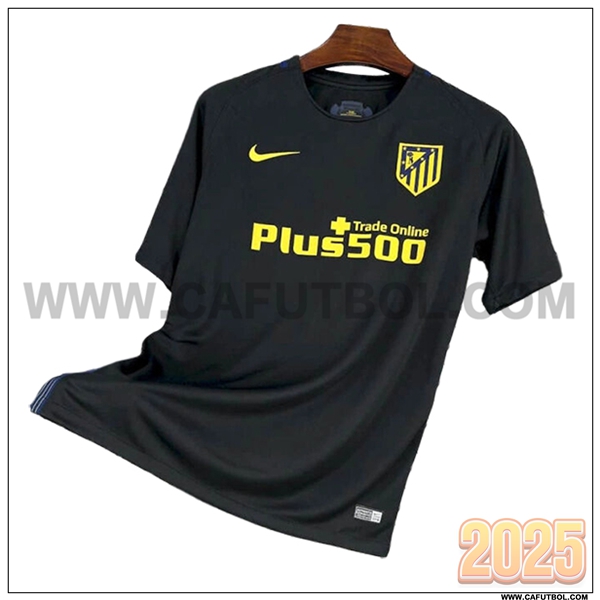 Segunda Camiseta de Atletico Madrid Retro Negro 2016/2017