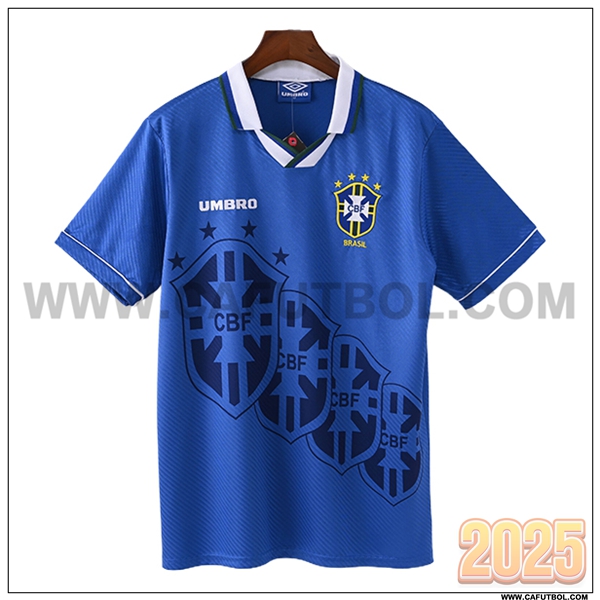 Segunda Camiseta de Brasil Retro Azul 1995/1997