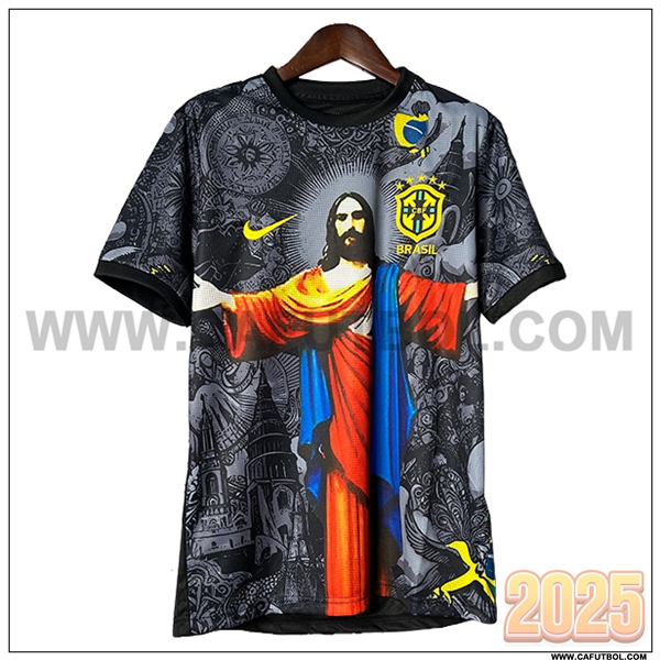 Camiseta Equipo de Brasil Negro Edicion Especial 2025 2026