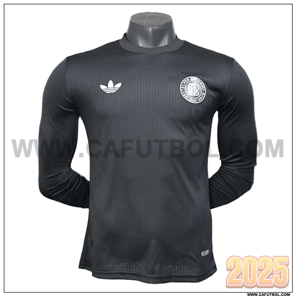 Camiseta Equipo de Alemania Mangas largas Negro 125º aniversario 2025 2026