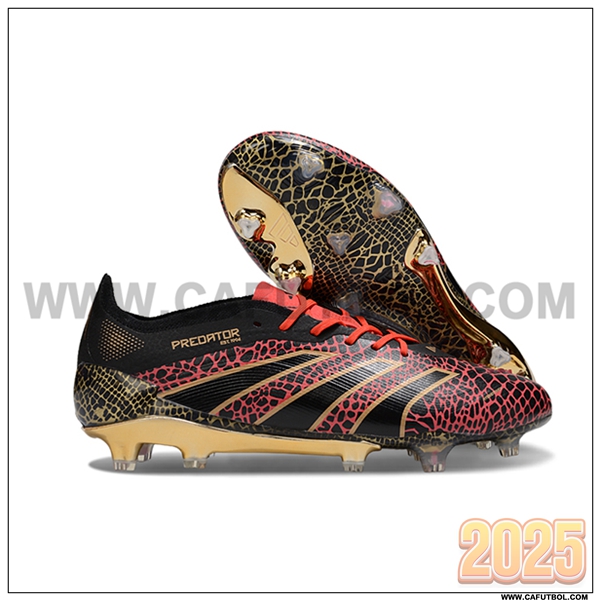 Adidas Botas De Fútbol 25 Predator Elite FG Negro/Rojo/Amarillo