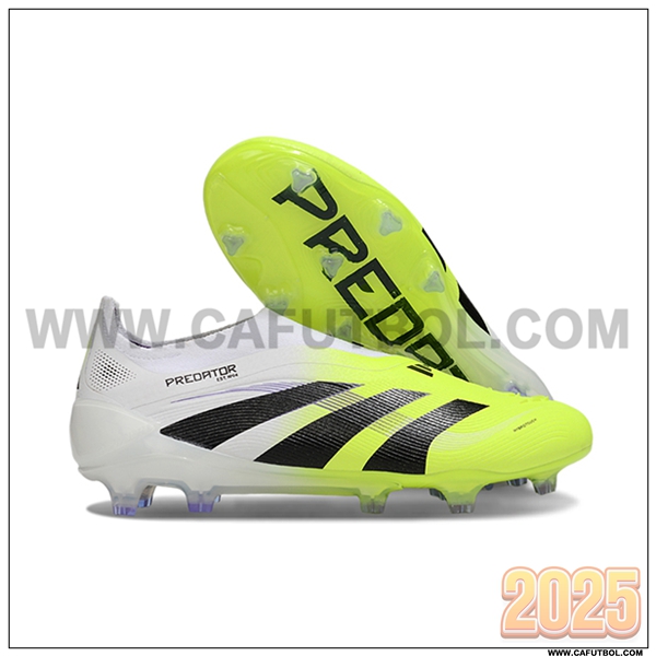 Adidas Botas De Fútbol 25 Predator Elite LL FG Blanco/Verde/Negro