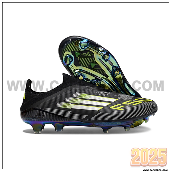 Adidas Botas De Fútbol F50+ FG Negro/Blanco/Verde