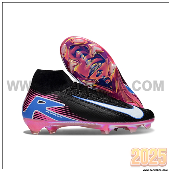 Nike Botas De Fútbol Air Zoom Mercurial Superfly IIX Elite FG Negro/Rosa/Azul