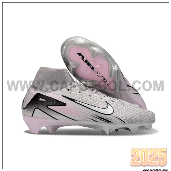 Nike Botas De Fútbol Air Zoom Mercurial Superfly IIX Elite FG Gris/Negro/Rosa
