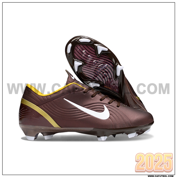 Nike Botas De Fútbol Mercurial Vapor 1FG Marrón/Blanco/Amarillo