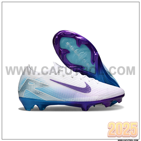 Nike Botas De Fútbol AIR Zoom Mercurial Vapor 16 Elite XXV FG Blanco/Violeta/Azul