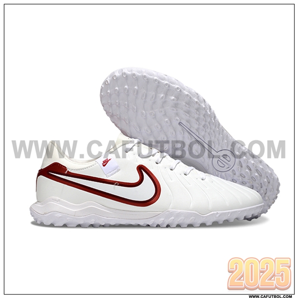 Nike Botas De Fútbol Tiempo Legend X Academy TF Blanco/Rojo