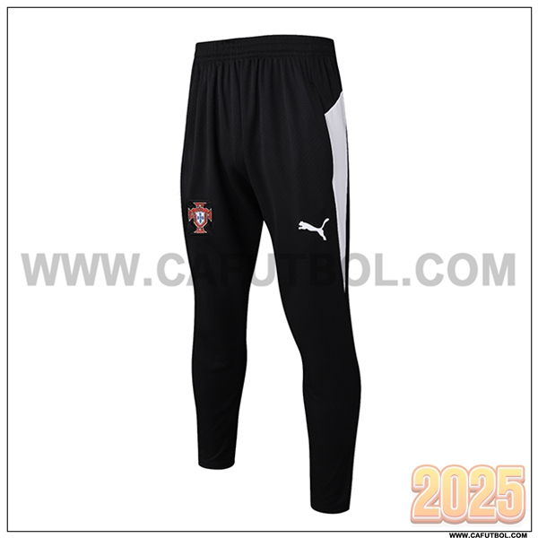 Pantalones Entrenamiento Portugal Negro/Blanco 2025 2026