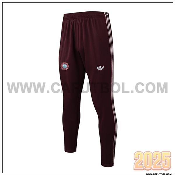 Pantalones Entrenamiento Bayern Munich Marrón/Blanco 2025 2026 -02