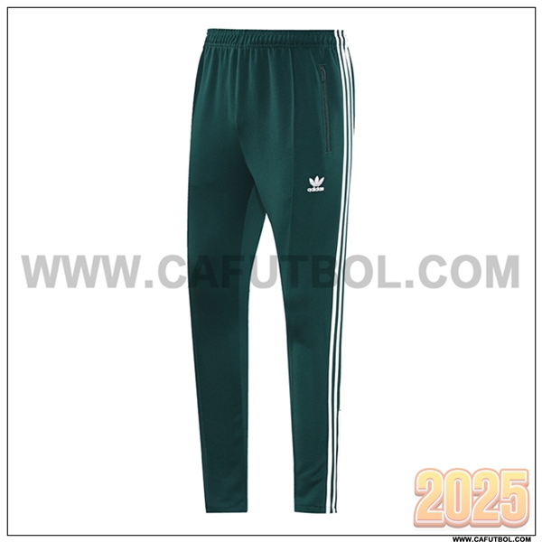 Pantalones Entrenamiento Adidas Verde/Blanco 2025 2026