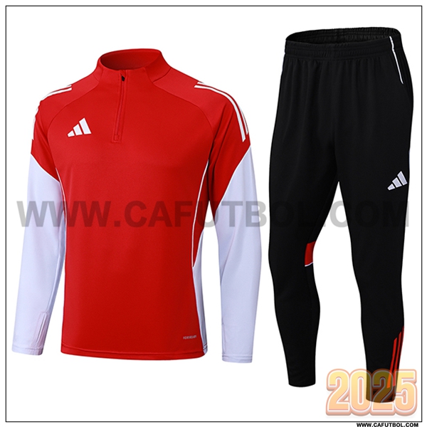 Chandal de Futbol Adidas Rojo/Blanco 2025 2026