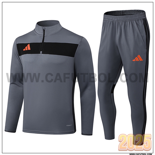 Chandal de Futbol Adidas Gris/Negro 2025 2026
