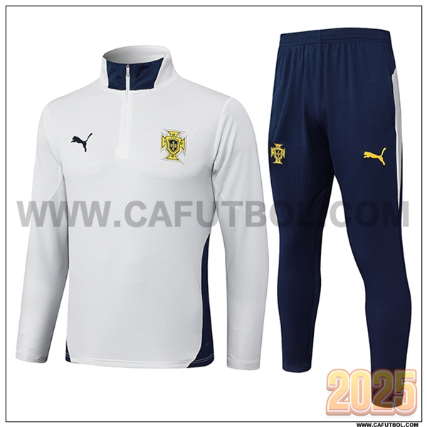 Chandal de Futbol Portugal Blanco/Azul 2025 2026 -02