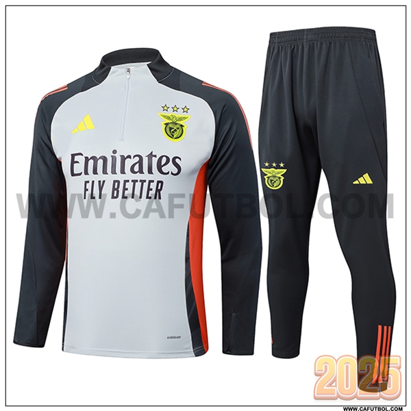 Chandal de Futbol Benfica Gris/Negro/Naranja 2025 2026