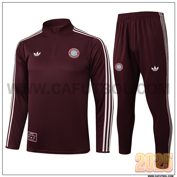 Chandal de Futbol Bayern Munich Marrón/Blanco 2025 2026