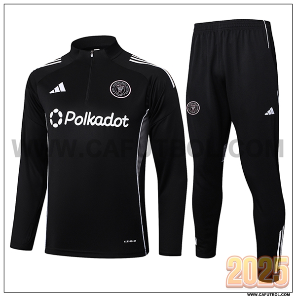 Chandal de Futbol Inter Miami CF Negro/Gris 2025 2026