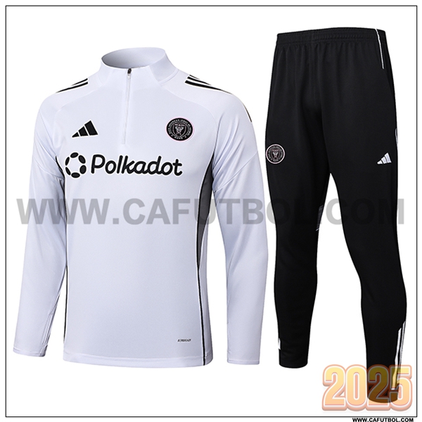 Chandal de Futbol Inter Miami CF Blanco/Gris 2025 2026