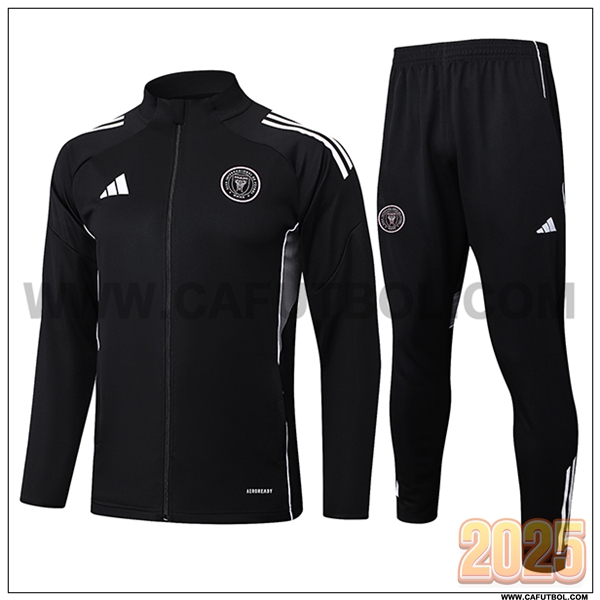Chandal Chaquetas Futbol Inter Miami CF Negro/Gris 2025 2026