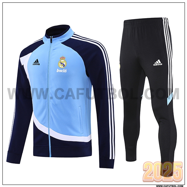 Chandal Chaquetas Futbol Real Madrid Azul/Blanco 2025 2026
