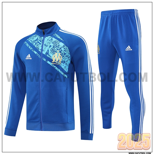 Chandal Chaquetas Futbol Marsella Azul 2025 2026