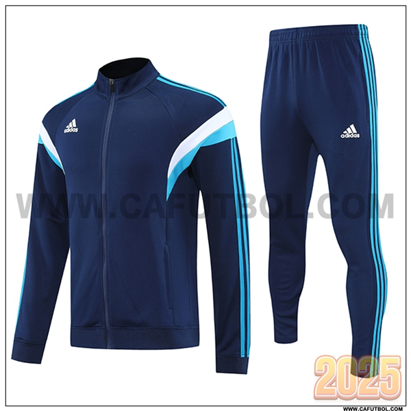 Chandal Chaquetas Futbol Adidas Azul/Blanco 2025 2026