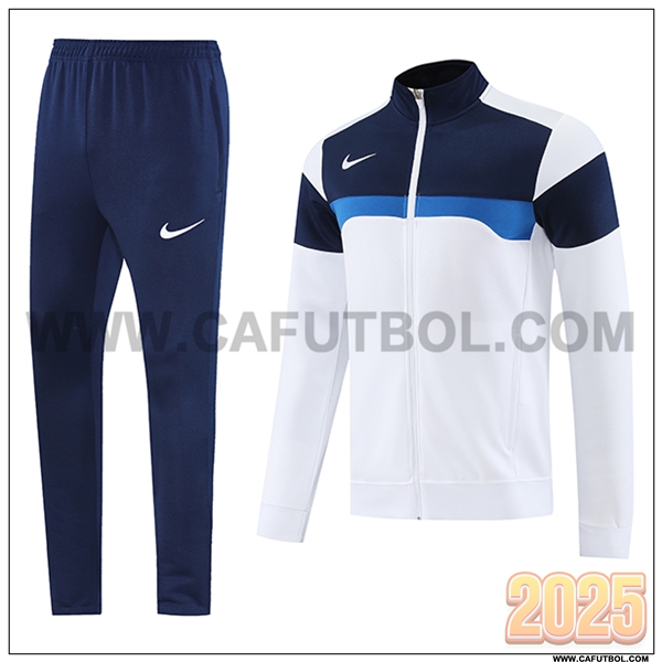 Chandal Chaquetas Futbol Nike Blanco/Azul 2025 2026