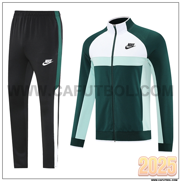 Chandal Chaquetas Futbol Nike Verde/Blanco 2025 2026