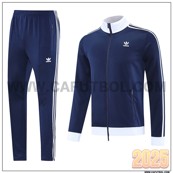 Chandal Chaquetas Futbol Adidas Azul/Blanco 2025 2026 -02