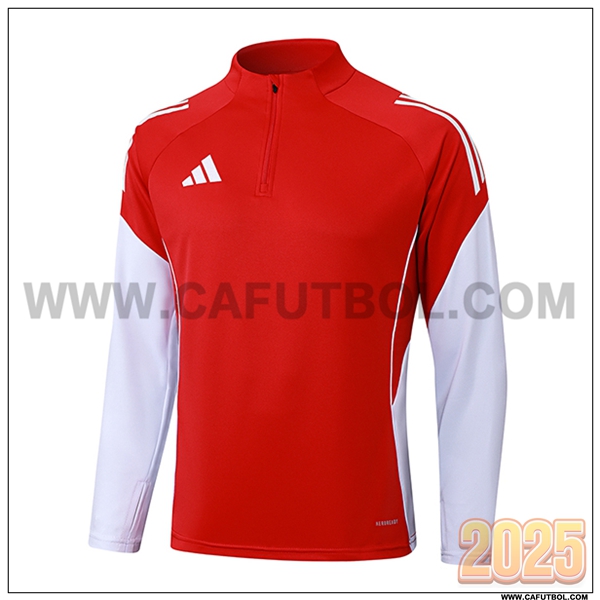 Sudadera De Entrenamiento Adidas Rojo/Blanco 2025 2026