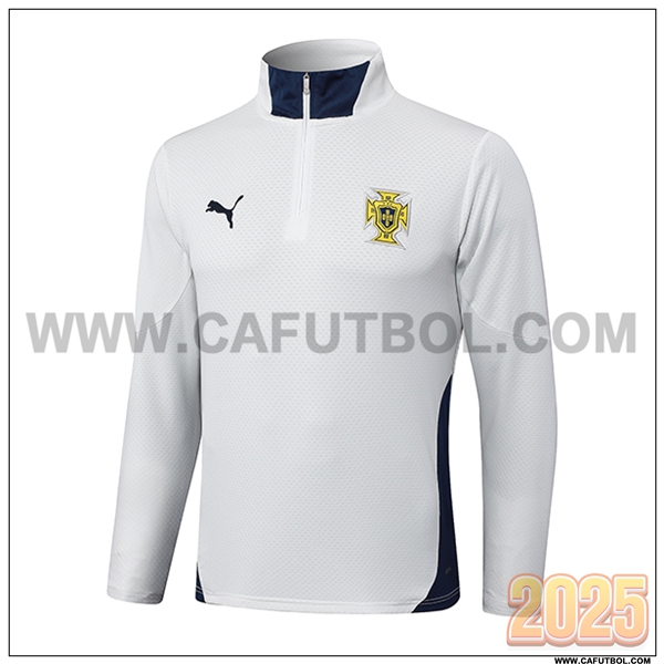 Sudadera De Entrenamiento Portugal Blanco/Azul 2025 2026